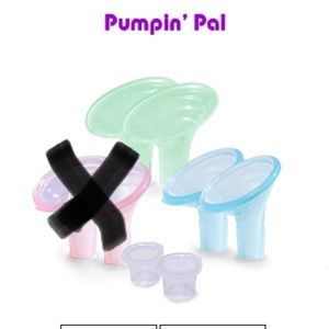 Pumpin pals XS and Med breast shields, plus 2 collars